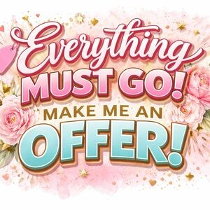 Floral Everything Must Go Sign